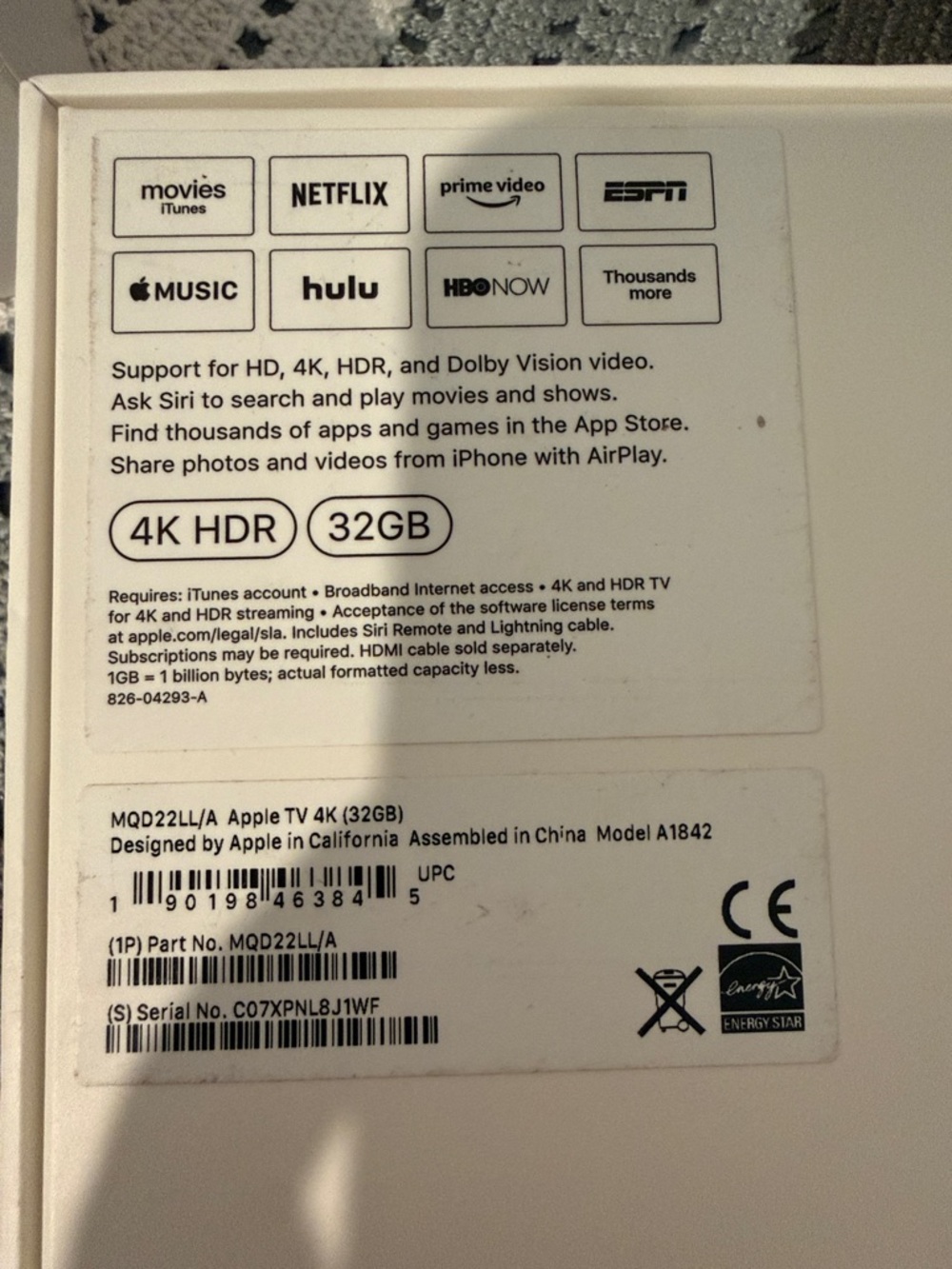 Apple TV 4K with Remote - Black and White - Picture 6 of 6